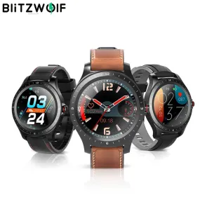 [ bluetooth 5.0 ] BlitzWolf BW-HL2 Smart Watch 1.3' Full Round Touch Screen Heart Rate Blood Pressure O2 Monitor IP68 Smartwatch