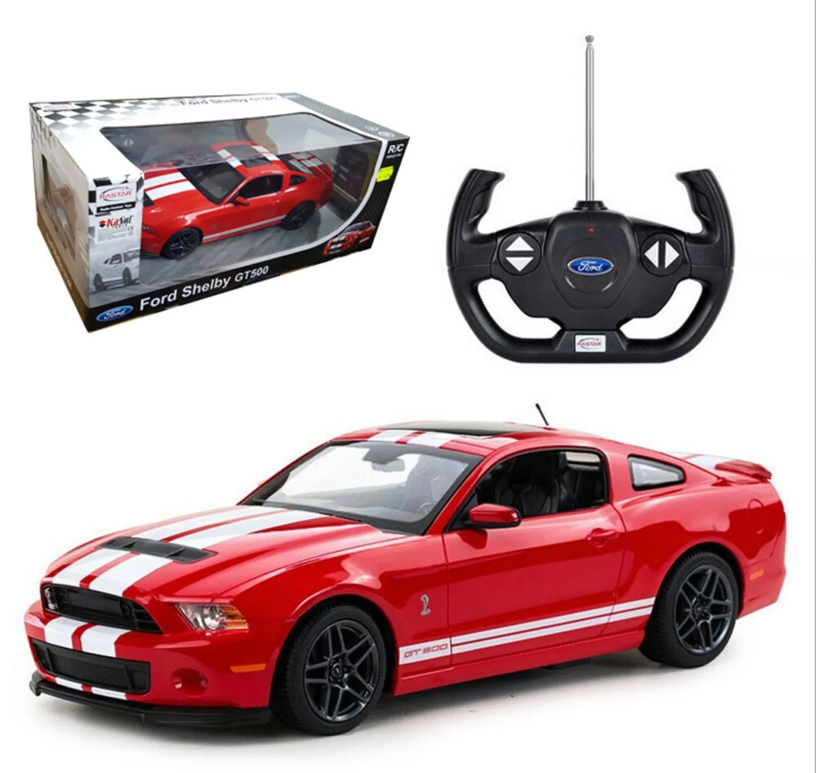 { Super Sale } Licensed RC Ford Shelby Mustang GT500 Upgraded 1:14 Scale 2.4GHz Remote Control Car l Ages 3 