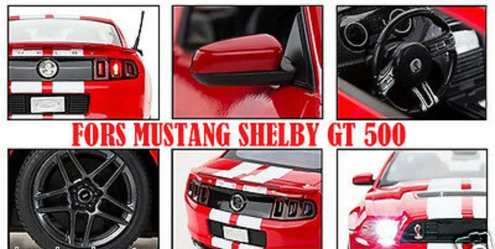 { Super Sale } Licensed RC Ford Shelby Mustang GT500 Upgraded 1:14 Scale 2.4GHz Remote Control Car l Ages 3 