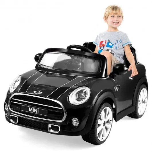 10-Presell MINI Hatch 12V Electric Kids Ride On Car Licensed MP3 RC Remote Control-Black