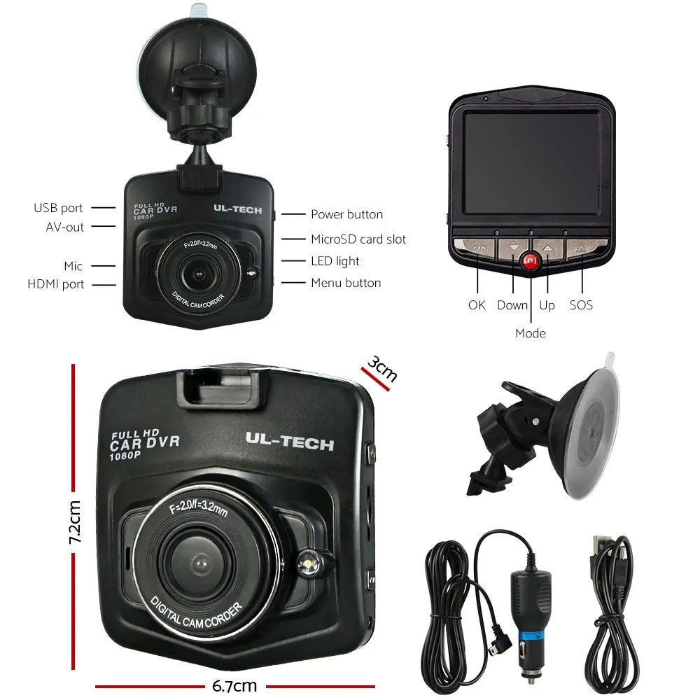 1080P Night Vision Dash Camera 120° View Motion Detect UL-tech