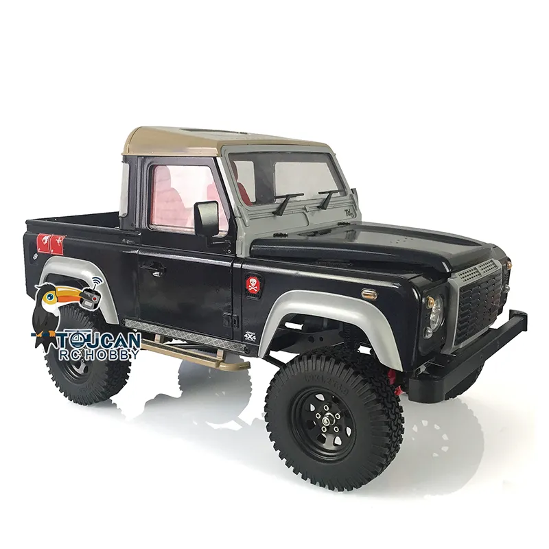 1/10 Scale D90 RC Rock Crawler Car Pickup Metal Chassis ESC Radio Wheel Tires Metal Chassis Light Sound System ESC Servo Motor