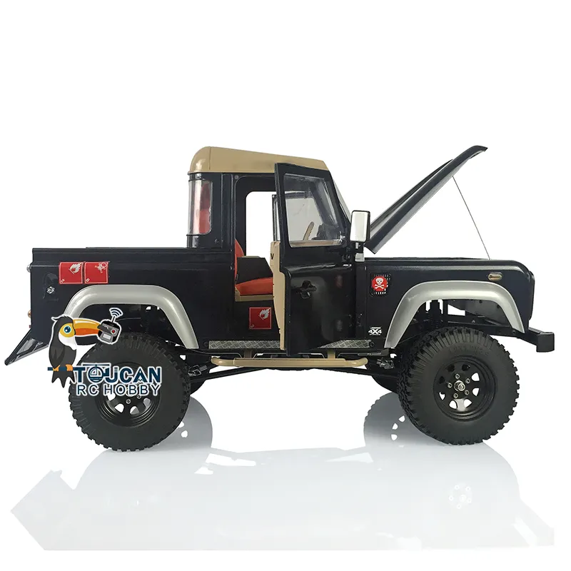 1/10 Scale D90 RC Rock Crawler Car Pickup Metal Chassis ESC Radio Wheel Tires Metal Chassis Light Sound System ESC Servo Motor