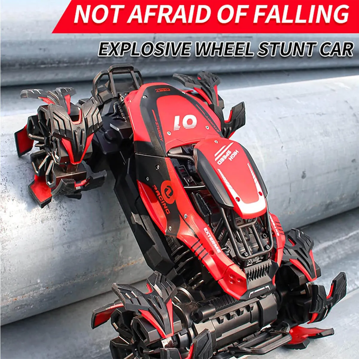 1/12 Remote Control Car 2.4G 4WD Monster Off-Road Climbing Truck RC Stunt Car With Explosive Wheel