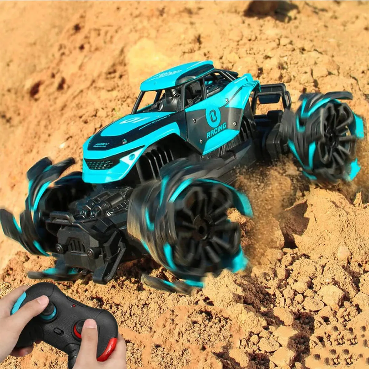 1/12 Remote Control Car 2.4G 4WD Monster Off-Road Climbing Truck RC Stunt Car With Explosive Wheel