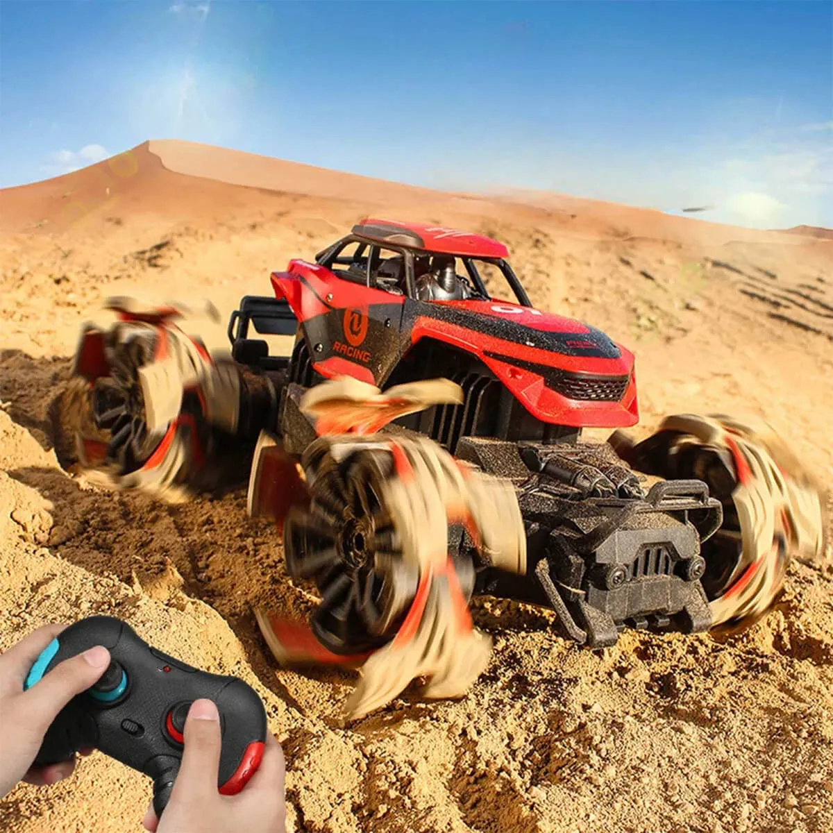 1/12 Remote Control Car 2.4G 4WD Monster Off-Road Climbing Truck RC Stunt Car With Explosive Wheel