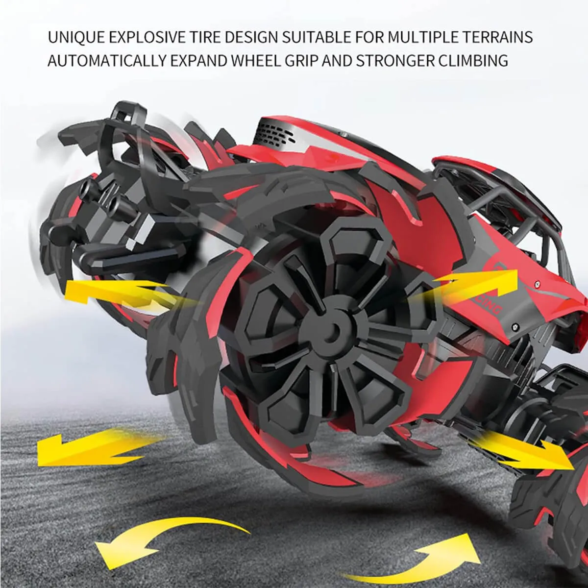 1/12 Remote Control Car 2.4G 4WD Monster Off-Road Climbing Truck RC Stunt Car With Explosive Wheel