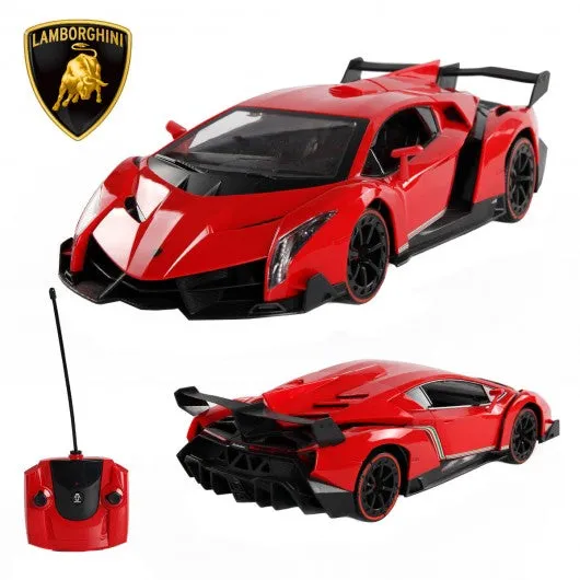 1:14 4CH Lamborghini Veneno RC Car Radio Remote Control w/ Open Doors-Red