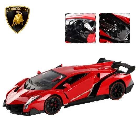 1:14 4CH Lamborghini Veneno RC Car Radio Remote Control w/ Open Doors-Red