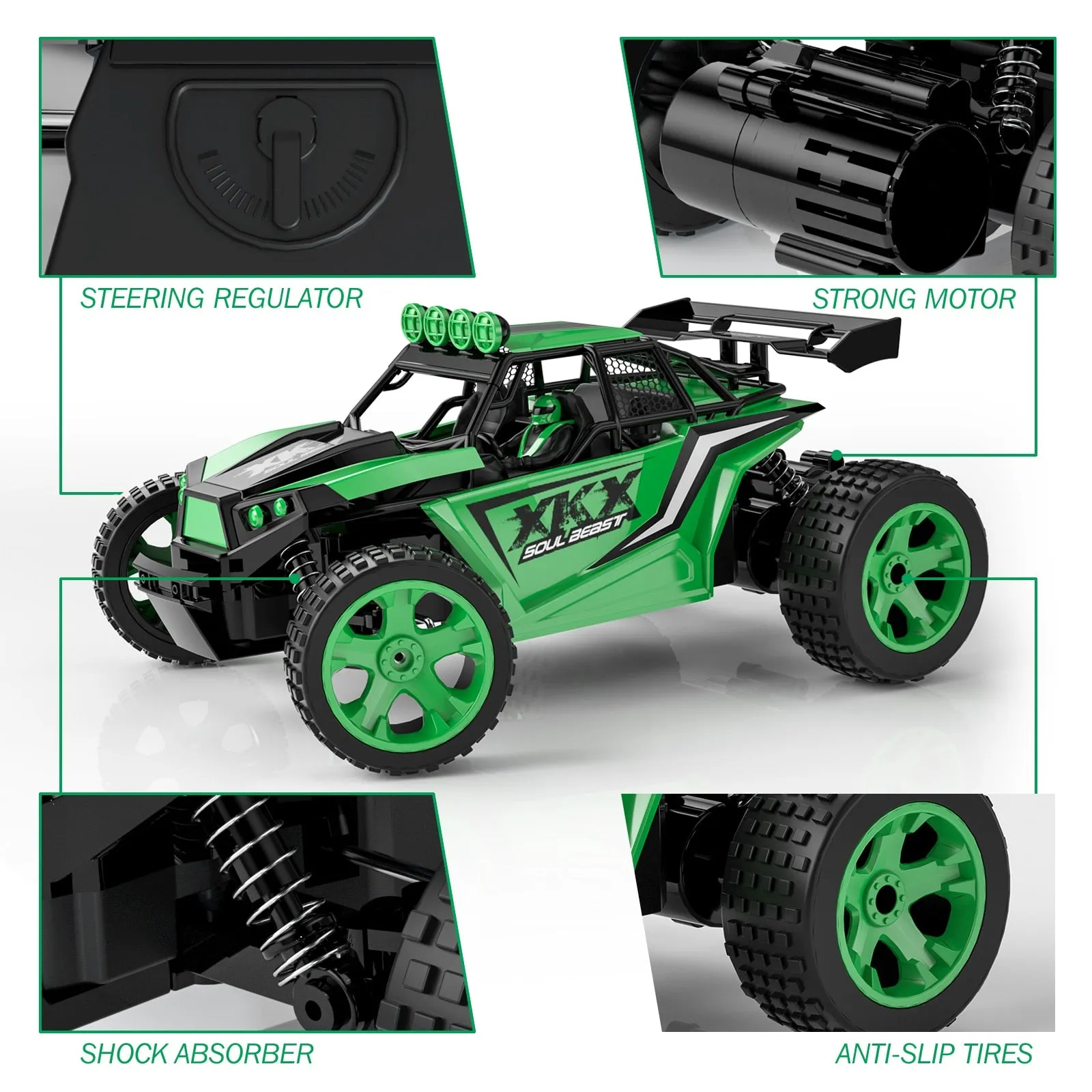 1:18 RC Car Off-Road Trucks Remote Control High Speed Buggy Climbing Car