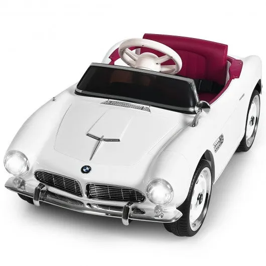 12 V BMW 507 Licensed Electric Kids Ride On Retro Car-White