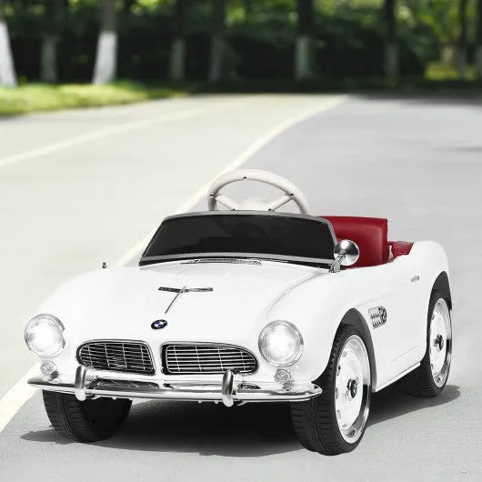 12 V BMW 507 Licensed Electric Kids Ride On Retro Car-White