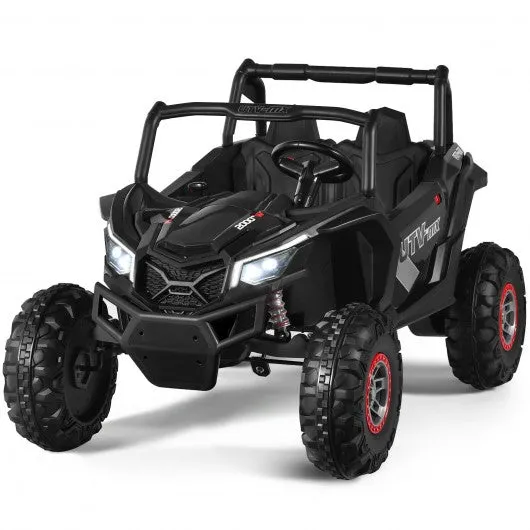 12 V Electric Kids Ride-On Car 2-Seater SUV Off-Road UTV with Remote-Black