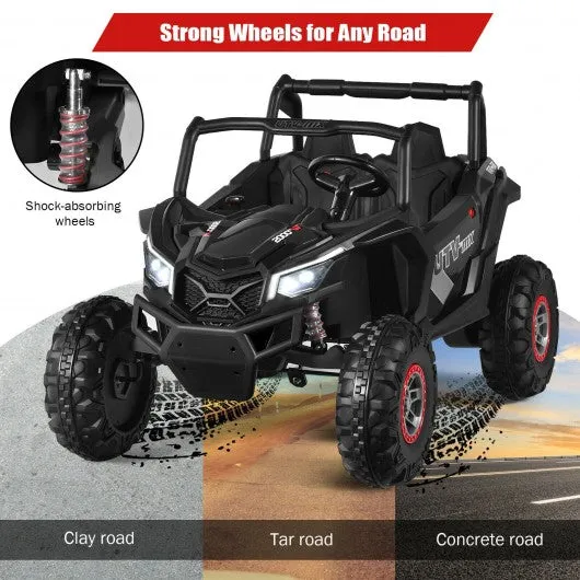 12 V Electric Kids Ride-On Car 2-Seater SUV Off-Road UTV with Remote-Black