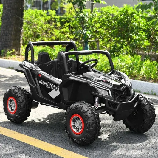 12 V Electric Kids Ride-On Car 2-Seater SUV Off-Road UTV with Remote-Black