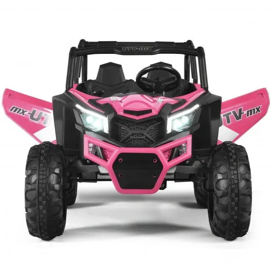 12 V Electric Kids Ride-On Car 2-Seater SUV Off-Road UTV with Remote-Pink