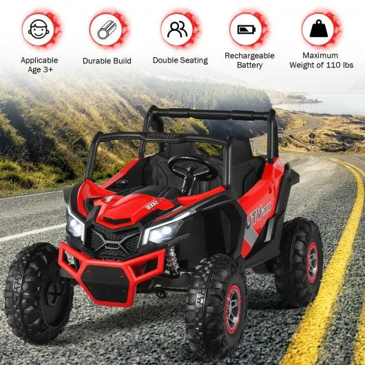 12 V Electric Kids Ride-On Car 2-Seater SUV Off-Road UTV with Remote-Red