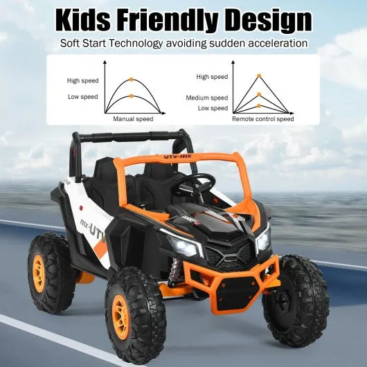 12 V Electric Kids Ride-On Car 2-Seater SUV Off-Road UTV with Remote-White