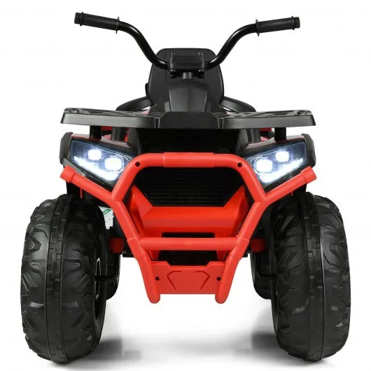 12 V Kids Electric 4-Wheeler ATV Quad with MP3 and LED Lights-Red