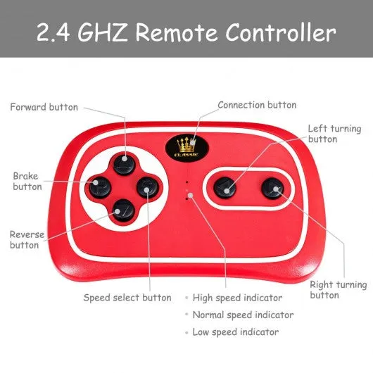 12 V Kids Electric Remote Control Riding Car-Red