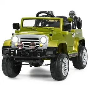 12 V Kids Ride on Truck with MP3   LED Lights-Green