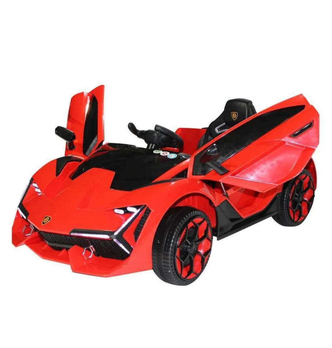 12V | 2025 Lamborghini Style Powerful Dual Motor | Ages 1-7 | Ride On Car | Leather Seat| Remote | 1 Seater | 2 Colours