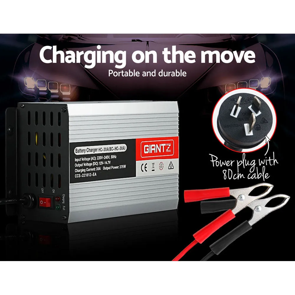 12V 30A Car Battery Charger with Safety Features - Giantz