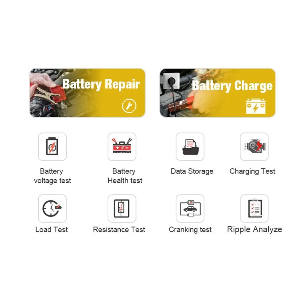 12V 4Ah-100Ah Car Recharge, Test And Repair Battery Tester Kw510 Ng-58