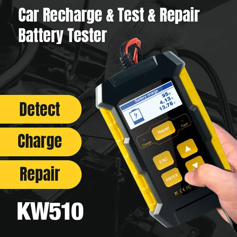 12V 4Ah-100Ah Car Recharge, Test And Repair Battery Tester Kw510 Ng-58