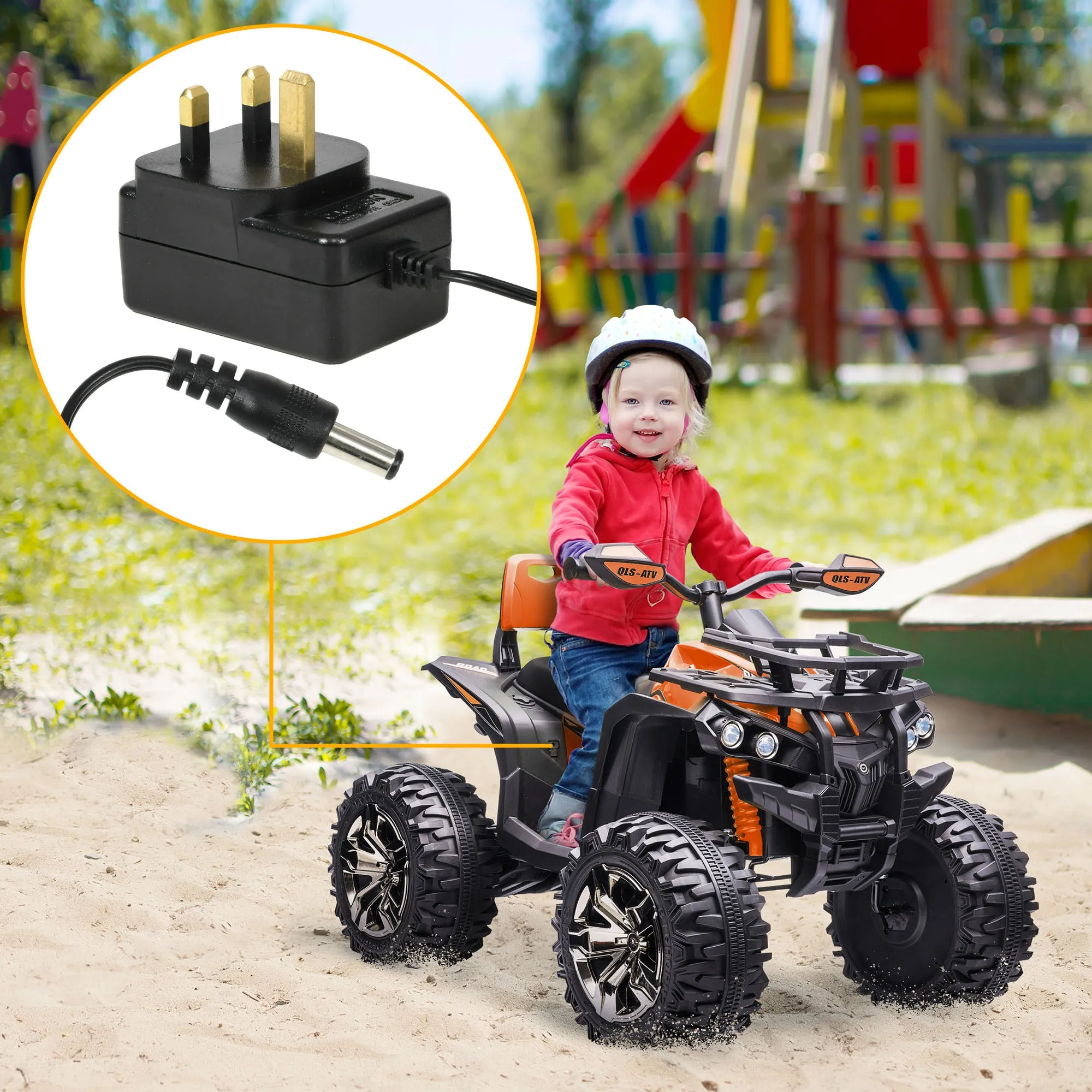 12V Charger for Ride on Car, 12 Volt 1A Battery Charger