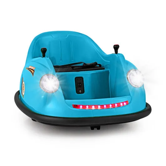 12V Electric Kids Ride on Bumper Car Battery Powered Bumping Car with Remote Control-Blue