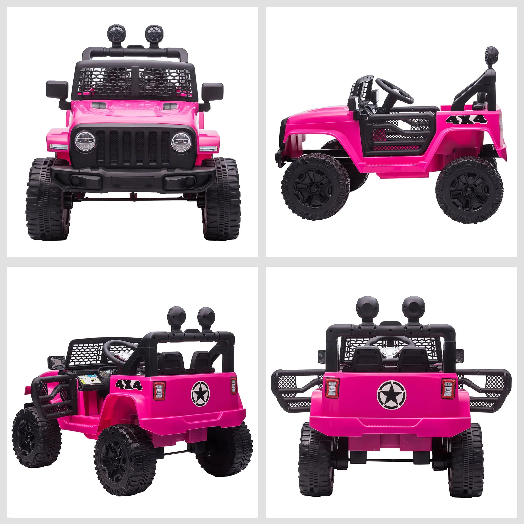 12V Kids Electric Ride On Car Truck Off-road Toy W/ Remote Control Pink