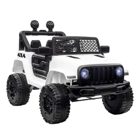 12V Kids Electric Ride On Car Truck Off-road Toy W/ Remote Control White