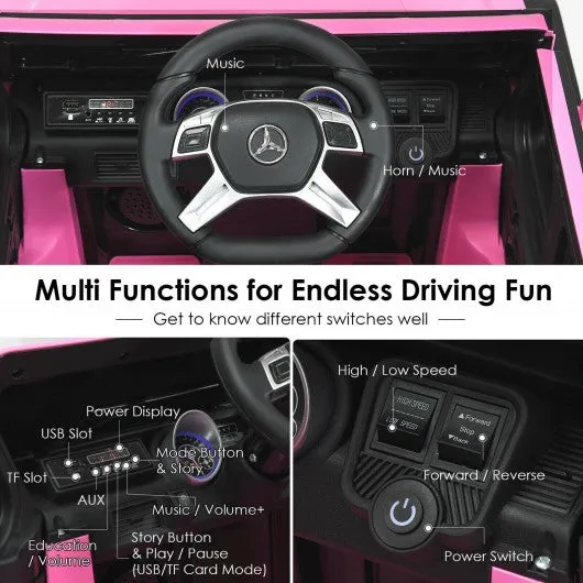 12V Licensed Mercedes-Benz Kids Ride On Car-Pink