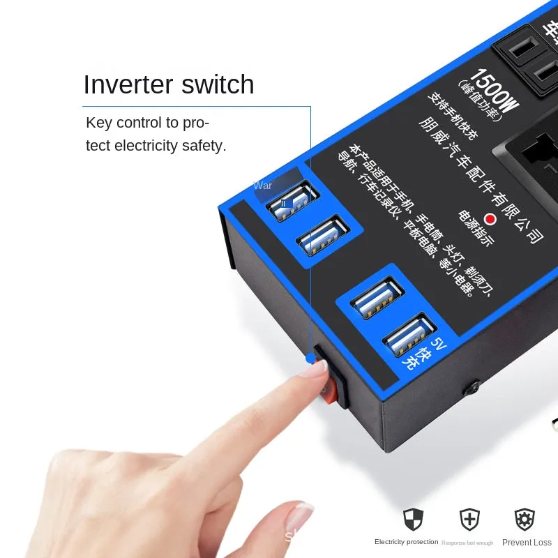 12V24V Car Inverter Power Converter with Multifunctional Socket Charger