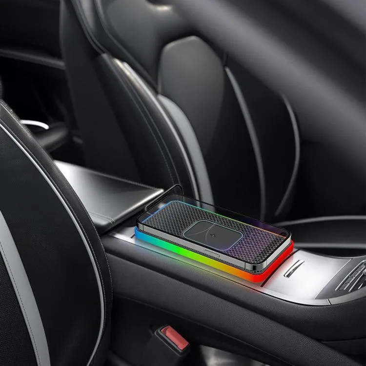 15W Stylish Wireless Car Charger with Anti-Slip Mat and Universal Compatibility