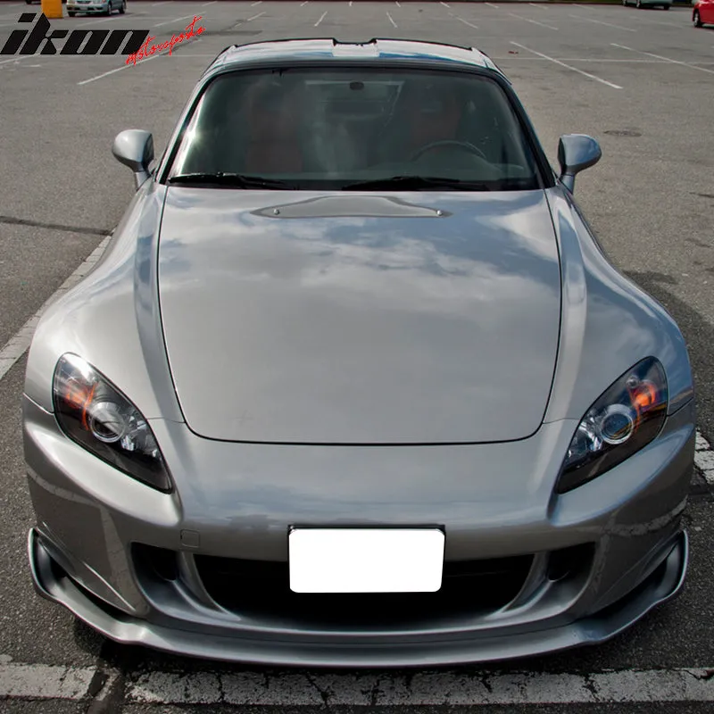 2004-2009 Honda S2000 Mugen Style Unpainted Black Front Bumper Lip PU