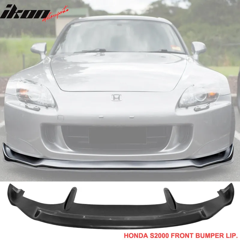 2004-2009 Honda S2000 Mugen Style Unpainted Black Front Bumper Lip PU