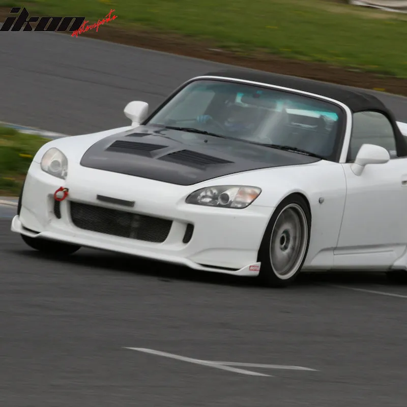 2004-2009 Honda S2000 Mugen Style Unpainted Black Front Bumper Lip PU