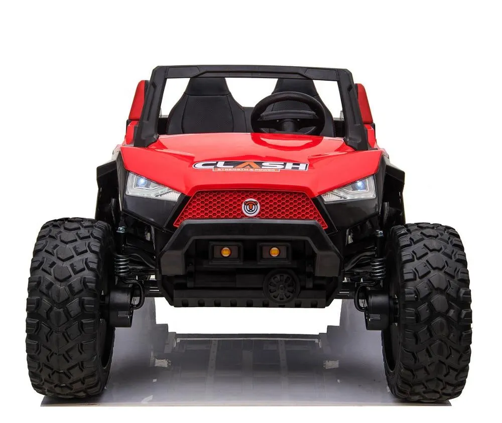 2025 Clash 4x4 | 24V 9AH | UTV Dune Buggy Upgraded 2 Seater Ride-On XXL | Large Leather Seat | Rubber Tires | Holds 325 Lbs | Remote | 10-15 KPh