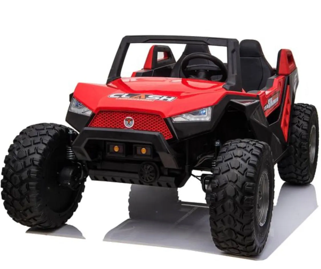 2025 Clash 4x4 | 24V 9AH | UTV Dune Buggy Upgraded 2 Seater Ride-On XXL | Large Leather Seat | Rubber Tires | Holds 325 Lbs | Remote | 10-15 KPh