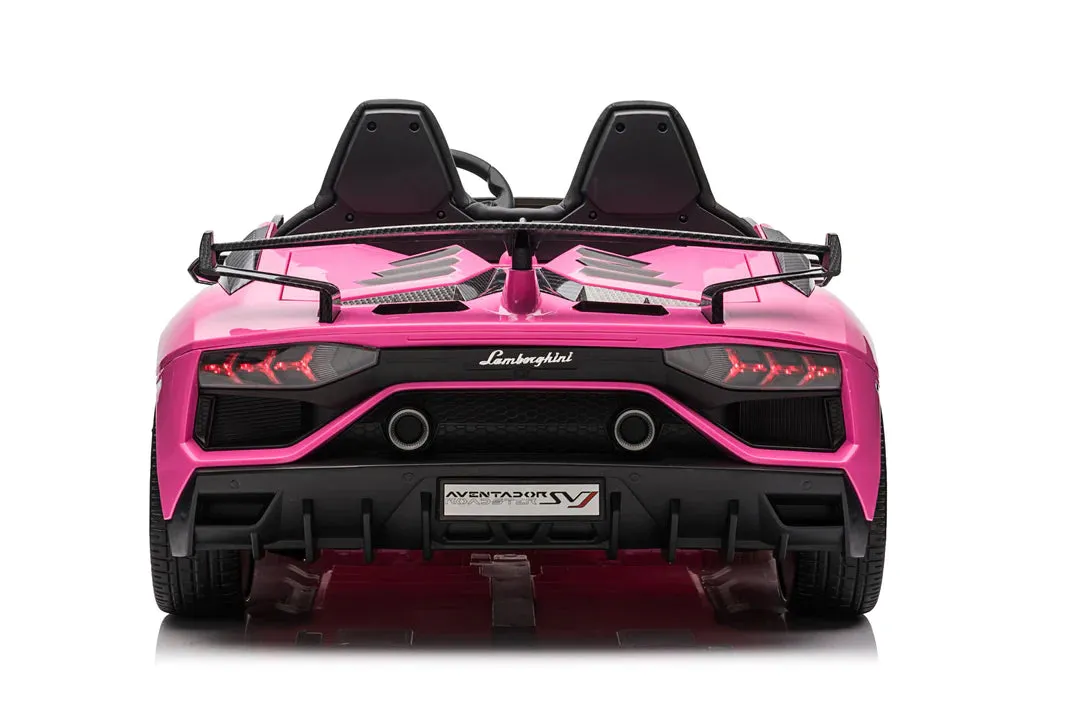 2025 Licensed 24V Lamborghini Aventador SVJ | 2 Seater Ride-On Upgraded | Drift Function | Rubber Tires | Leather Seats | Remote