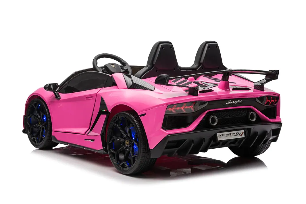 2025 Licensed 24V Lamborghini Aventador SVJ | 2 Seater Ride-On Upgraded | Drift Function | Rubber Tires | Leather Seats | Remote