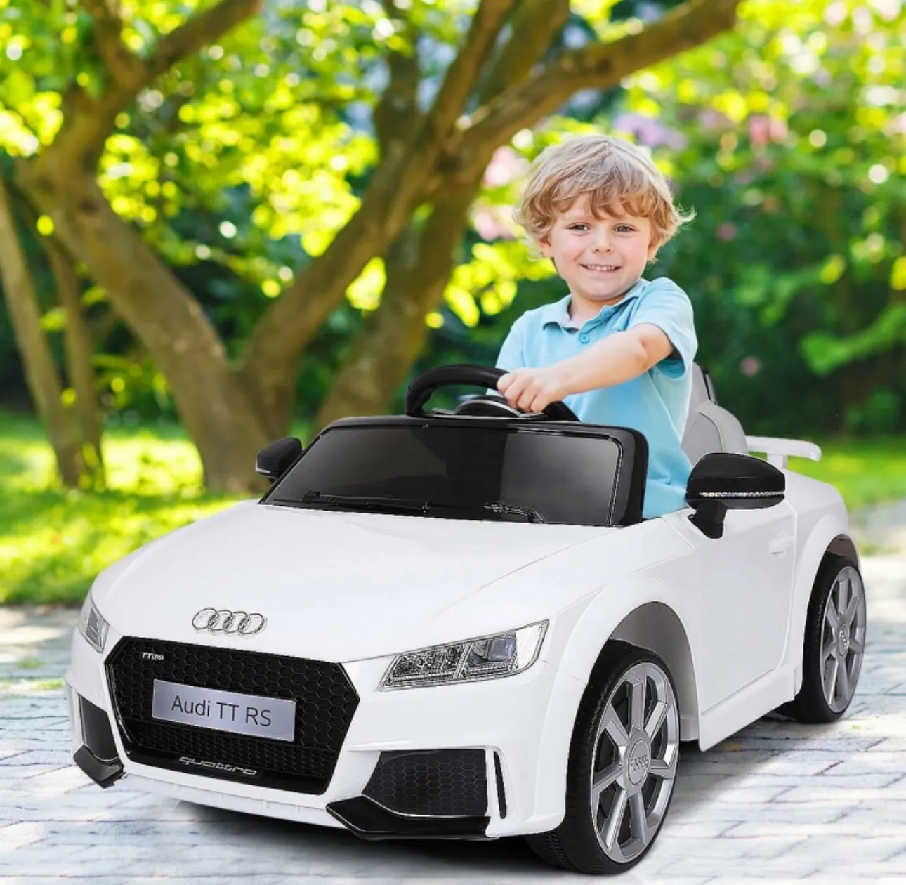 2025 Licensed Audi TT RS Ride On Car Upgraded | 12V | 1 Seater | Music | Seat Belt | LED Lights | Remote