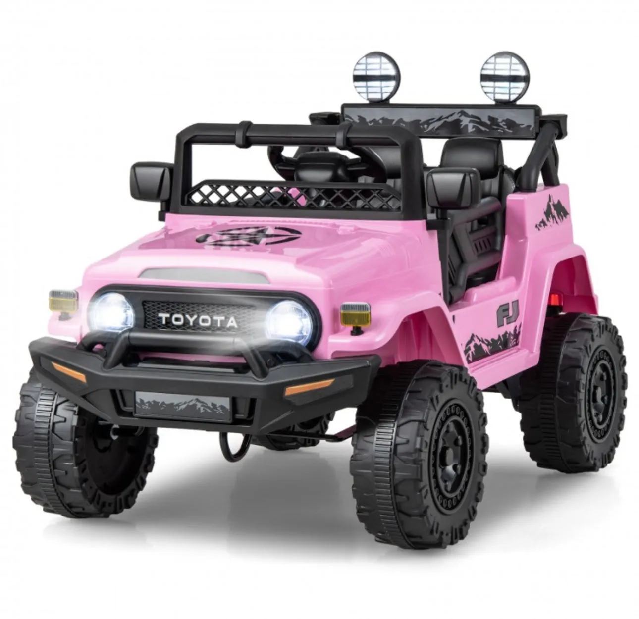 2025 Licensed Toyota FJ Cruiser 12Volt 2 Seater Upgraded Kids Ride On Car / Truck | Lights | Suspension | Push To Start | Horn | Music | Remote