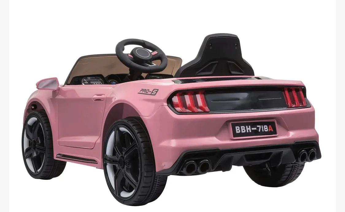 2025 Mustang Style Kids Ride-On Car | 12V | Leather Seat | Rubber Tires | Upgraded 1 Seater | Remote