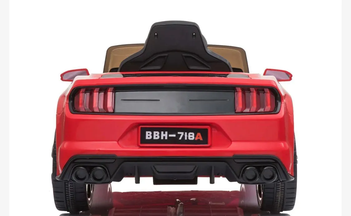 2025 Mustang Style Kids Ride-On Car | 12V | Leather Seat | Rubber Tires | Upgraded 1 Seater | Remote