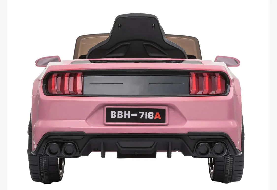 2025 Mustang Style Kids Ride-On Car | 12V | Leather Seat | Rubber Tires | Upgraded 1 Seater | Remote