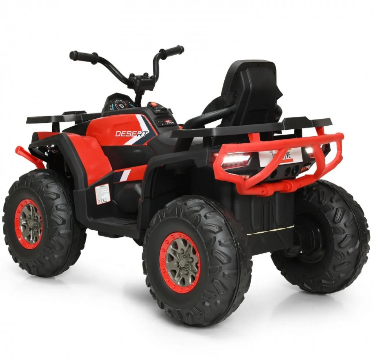 2025 Upgraded 12V ATV 4 Wheeler Ride On Toy / Car 1 Seater | LED Lights | 2 Speeds | Seat Belt | 4 Wheel Suspension | Push To Start | USB Ready | Big 1 Seater