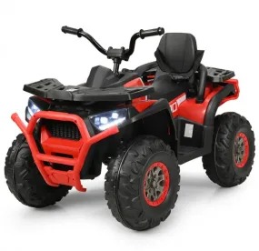 2025 Upgraded 12V ATV 4 Wheeler Ride On Toy / Car 1 Seater | LED Lights | 2 Speeds | Seat Belt | 4 Wheel Suspension | Push To Start | USB Ready | Big 1 Seater